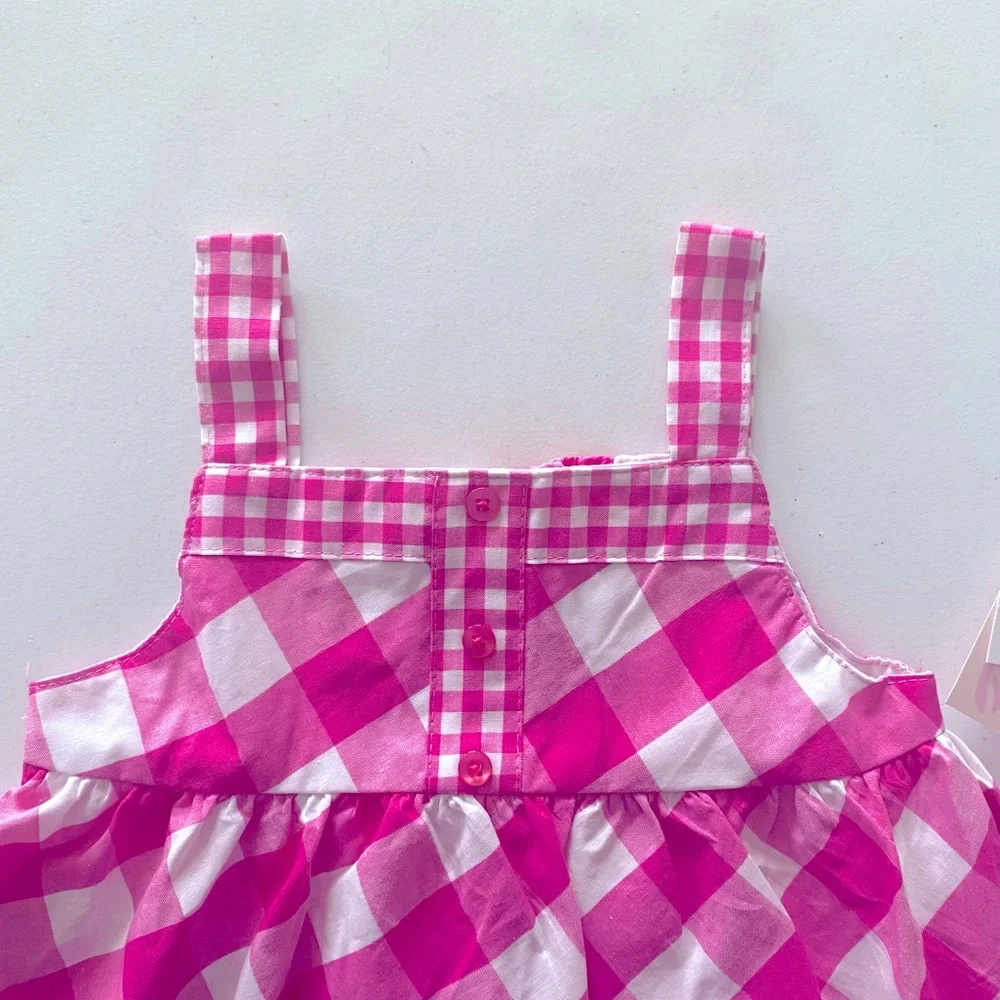 Baby Girl  Q Pink Checkered Tunic Dress Size 24M